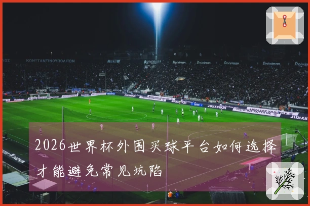 2026世界杯外围买球平台如何选择才能避免常见坑陷