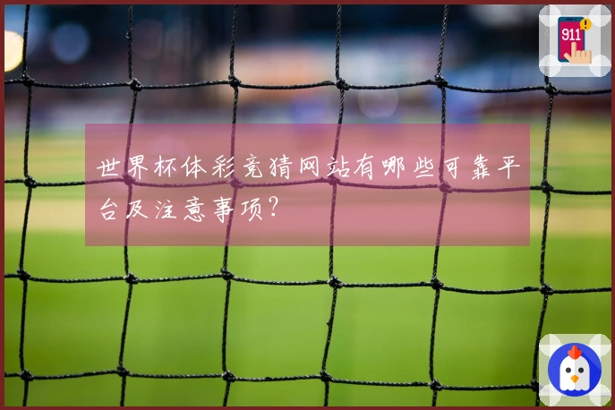 世界杯体彩竞猜网站有哪些可靠平台及注意事项？